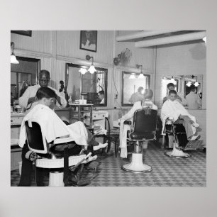 Capitol Barber Shop, 1938 Vintage-Foto Poster