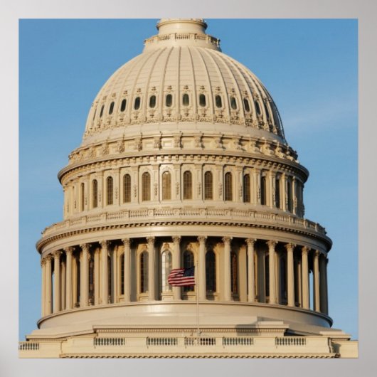 Capitol Building shot at dusk Poster (Vorne)