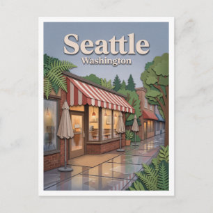 Capitol Hill Cafe Seattle Washington Postkarte
