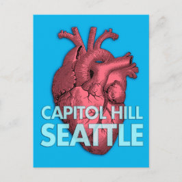 Capitol Hill Seattle Heart Love Postcard Postkarte