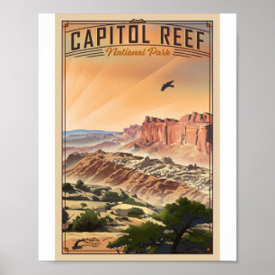 Capitol Reef National Park Litho Kunstposter Poster