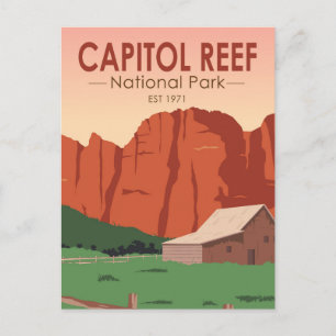 Capitol Reef National Park Ranch Vintage auf Deuts Postkarte