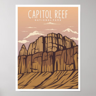 Capitol Reef National Park Utah USA Reise Poster