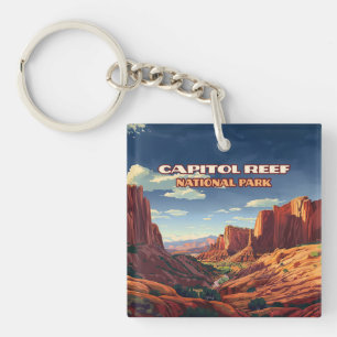 Capitol Reef National Park Utah Wüste Vintage Schlüsselanhänger