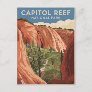 Capitol Reef National Park Vintage Postkarte