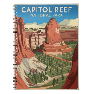 Capitol Reef Nationalpark im Vintage-Stil Notizblock
