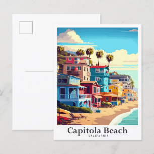 Capitola Beach California Reisevorführung Postkarte