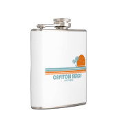 Capitola Beach California Sun Palm Trees Flachmann (Rechts)