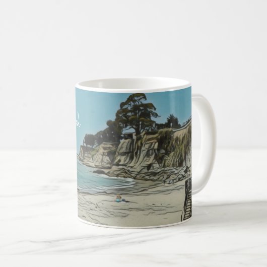 Capitola Beach-Kaffee-Tasse Kaffeetasse (VorderseiteRechts)