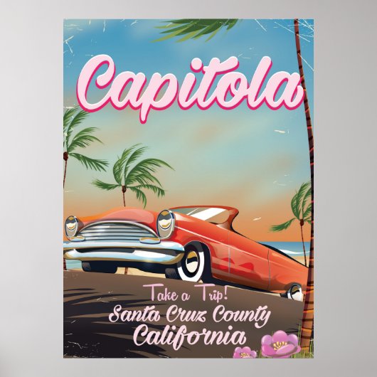 Capitola California Vintage Reiseposter Poster (Vorne)