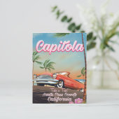 Capitola California Vintage Reiseposter Postkarte (Stehend Vorderseite)