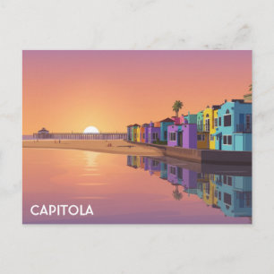Capitola Santa Cruz California Reise Postkarte