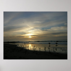 Capitola Sunset Beach Poster