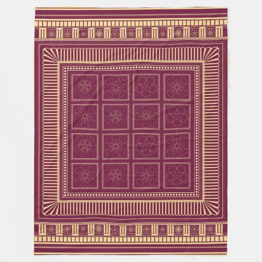 Capitoline Bloom: Etrusco-Roman Fleece Blanket (Vorderseite)