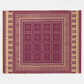 Capitoline Bloom: Etrusco-Roman Fleece Blanket (Vorderseite (Horizontal))