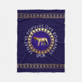 Capitoline Wolf Fleecedecke (Vorderseite)