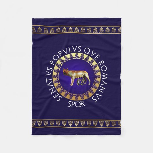 Capitoline Wolf Fleecedecke (Vorderseite)