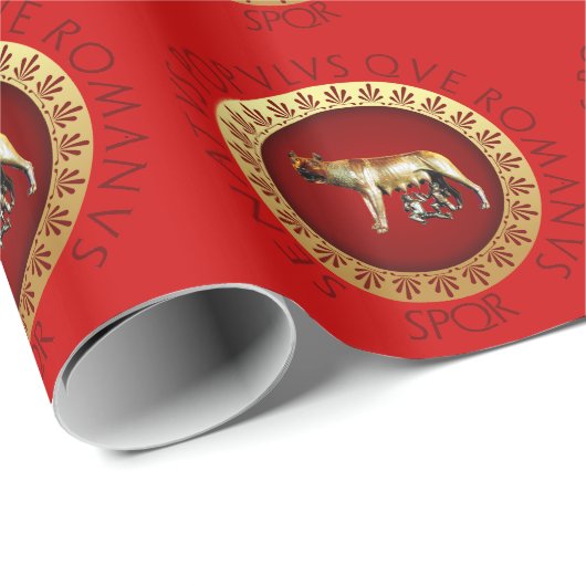 Capitoline Wolf Geschenkpapier (Rolleneckpunkt)