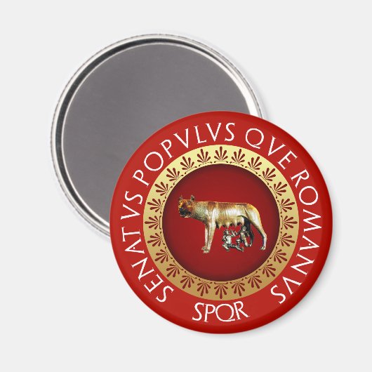 Capitoline Wolf Magnet (Vorderseite/Rückseite)