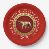 Capitoline Wolf Pappteller (Vorderseite)