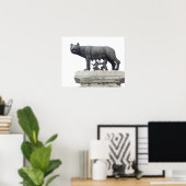 Capitoline Wolf Statue (She-wolf suckling), Poster (Heimbüro)