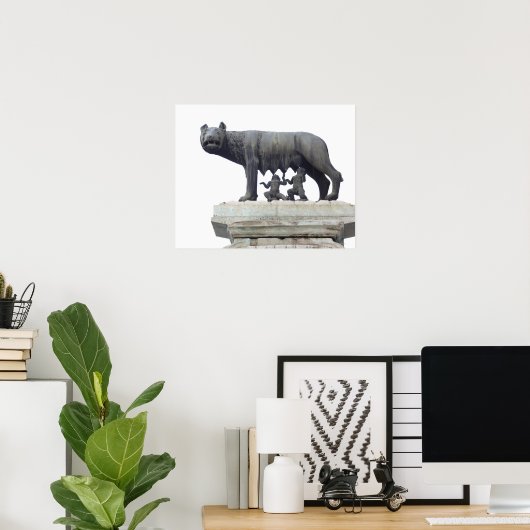 Capitoline Wolf Statue (She-wolf suckling), Poster (Heimbüro)