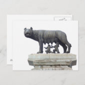 Capitoline Wolf Statue (She-wolf suckling), Postkarte (Vorne/Hinten)