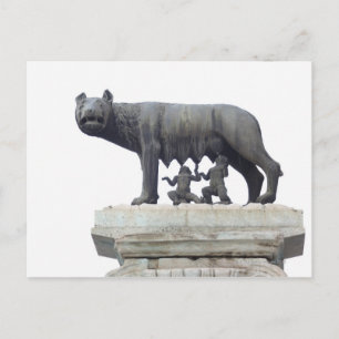 Capitoline Wolf Statue (She-wolf suckling), Postkarte