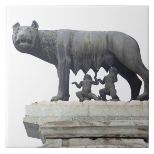 Capitoline Wolf-Statue (Sie-Wolf Säugling), Fliese (Vorderseite)