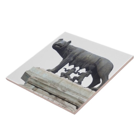 Capitoline Wolf-Statue (Sie-Wolf Säugling), Fliese (Seite)