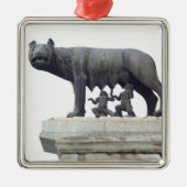 Capitoline Wolf-Statue (Sie-Wolf Säugling), Silbernes Ornament (Vorne)