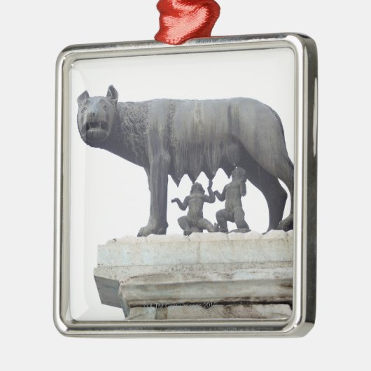 Capitoline Wolf-Statue (Sie-Wolf Säugling), Silbernes Ornament (Links)