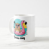 Capivara Estilosa no Verão com Boia Rosa Kaffeetasse (Vorderseite Links)