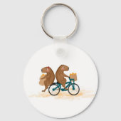Capivaras na bicicleta - BUXUDOS Schlüsselanhänger (Rückseite)