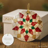 Capiz-Inspired Parol Christmas Ceramic Ornament