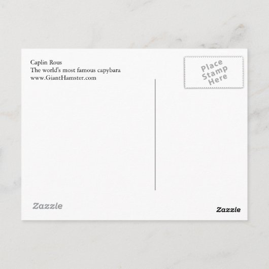 Caplin Rous essen Gras Postkarte (Rückseite)