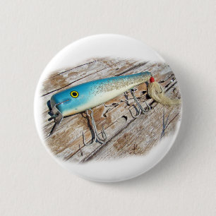 Cap'n Bill's Streamliner Saltwater Vintag Lure Button