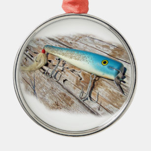 Cap'n Bill's Streamliner Salzwasser-Köder vintage Silbernes Ornament