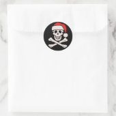 Cap'n Claus Runder Aufkleber (Tasche)
