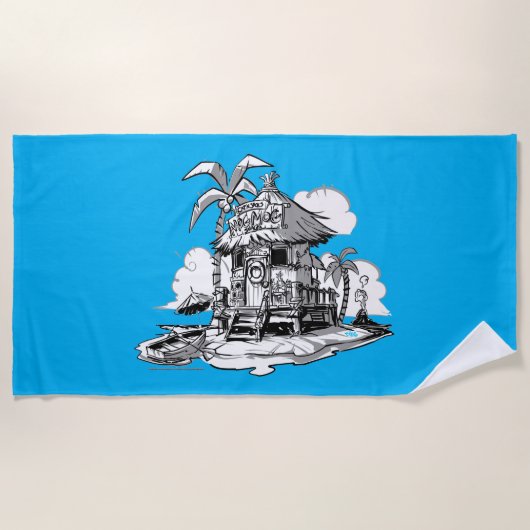 Cap'n Jacks Mog Mog Shack Beach Handtuch (Vorderseite)