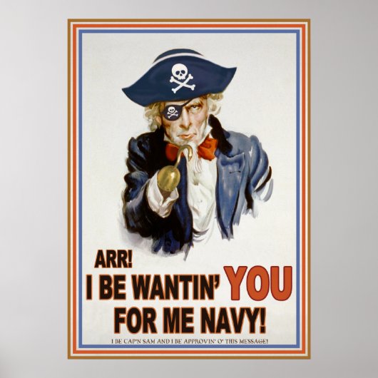 Cap'n Sams Marine Poster (Vorne)