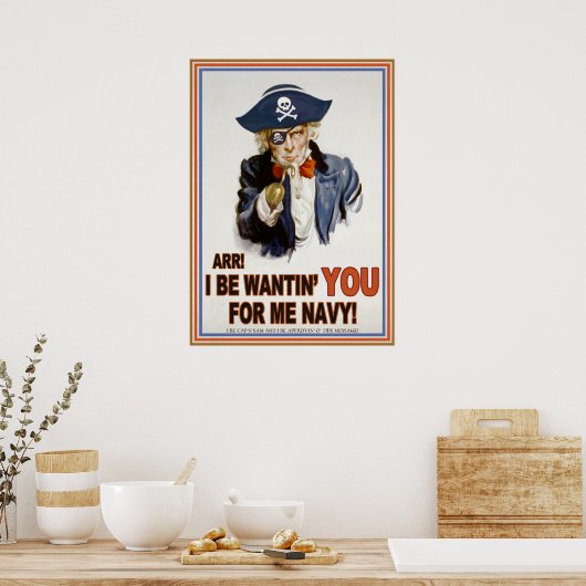 Cap'n Sams Marine Poster (Küche)