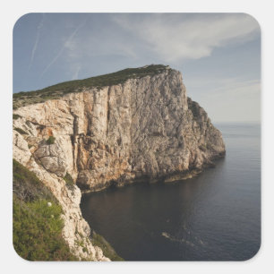 Capo Caccia, Alghero, Sardinien, Italien Quadratischer Aufkleber