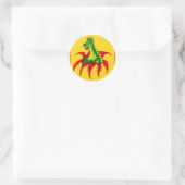 Capo, der kleine Drache Runder Aufkleber (Tasche)