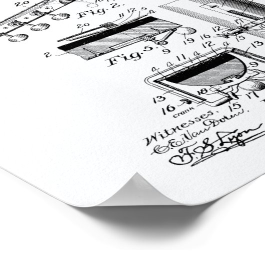 Capo Tasto 1893 Weißbuch zum Thema Patentkunst Poster (Ecke)