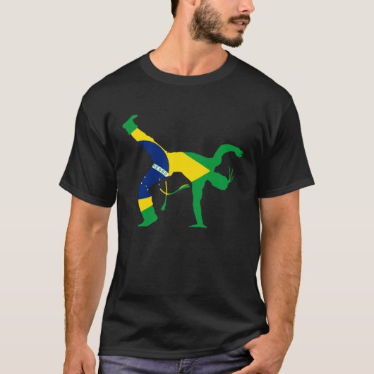 Capoeira Bencao Brasil-Flagge T-Shirt (Vorderseite)