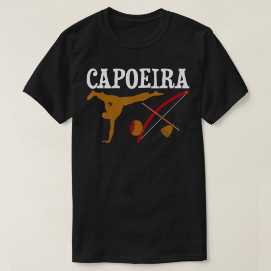 Capoeira Berimbau Brasilien Mixed Martial Arts Sel T-Shirt (Design vorne)