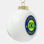 Capoeira Brasil Keramik Kugel-Ornament (Links)