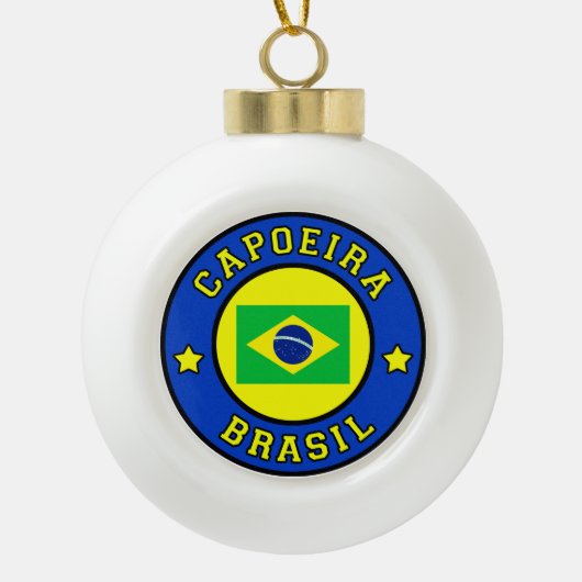 Capoeira Brasil Keramik Kugel-Ornament (Vorderseite)