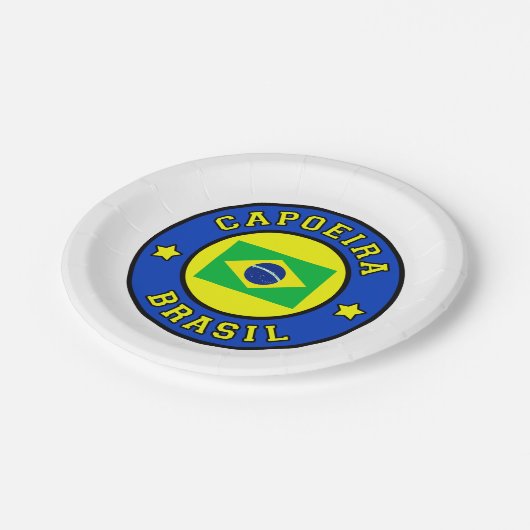 Capoeira Brasil Pappteller (Schrägansicht)